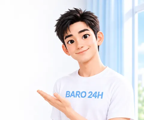 밝은 얼굴로 인사하는 남성 3D 인물